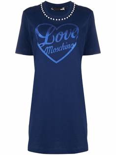 Love Moschino платье из джерси с логотипом