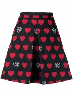 Love Moschino жаккардовая юбка А-силуэта