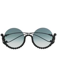 Anna Karin Karlsson солнцезащитные очки с круглой оправе с кристаллами