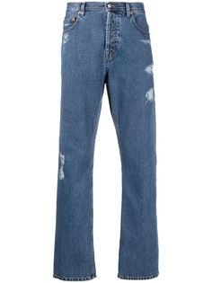 Trussardi прямые джинсы с эффектом потертости