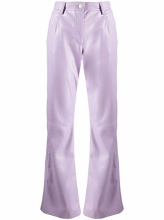 MSGM брюки из искусственной кожи с завышенной талией