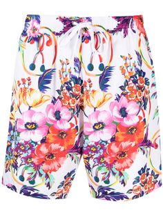 Moschino плавки-шорты с цветочным принтом