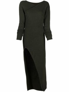 Rick Owens трикотажное платье с разрезом