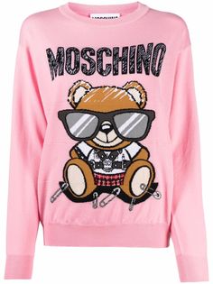 Moschino джемпер Teddy Bear вязки интарсия