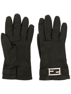 Fendi Pre-Owned перчатки с логотипом FF