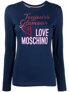 Love Moschino топ с длинными рукавами и логотипом