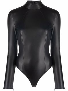 Wolford боди из искусственной кожи из коллаборации с Amina Muaddi
