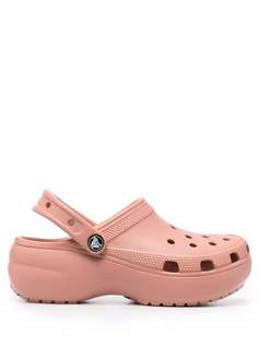 Crocs клоги на платформе с ремешком на пятке