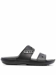 Crocs сандалии с открытым носком и нашивкой-логотипом