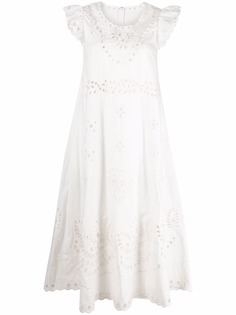 RED Valentino платье миди с вышивкой