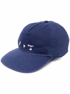Off-White OW LOGO BASEBALL CAP DEEP BLUE WHITE