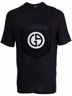 Giorgio Armani футболка с фактурным логотипом