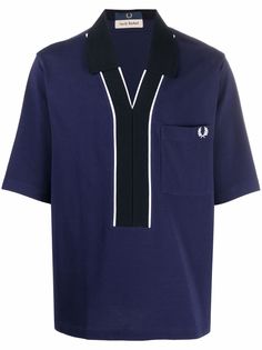 FRED PERRY рубашка поло с контрастной вставкой