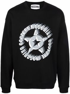Moschino толстовка с логотипом и принтом