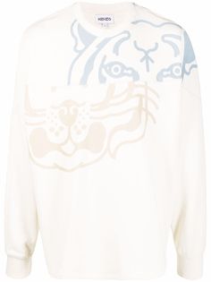 Kenzo толстовка с принтом Tiger