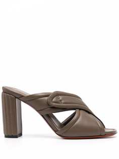 Santoni crossover high-heel mules