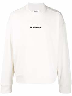 Jil Sander logo-print long-sleeved jumper
