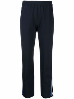 Theory side-stripe cropped trousers