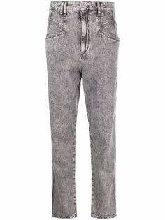 Isabel Marant high-rise acid-wash jeans