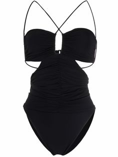 Magda Butrym gathered cross-strap swimsuit