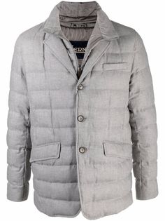 Herno button-up padded jacket