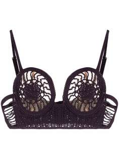 Magda Butrym crochet silk-blend bra