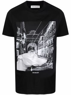 Trussardi футболка с принтом