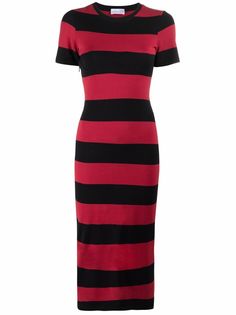RED Valentino полосатое платье-футболка с логотипом