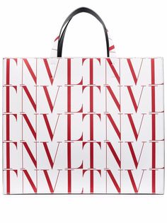 Valentino Garavani сумка-тоут с принтом VLTN Times