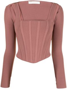Dion Lee трикотажный топ с длинными рукавами и вырезами