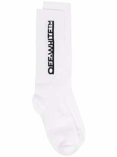 Off-White UNDERLINED LOGO LONG SOCKS WHITE BLACK