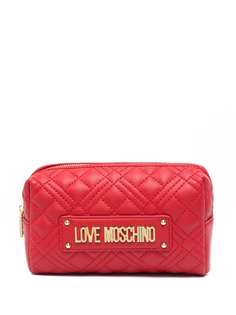 Love Moschino стеганая косметичка из искусственной кожи