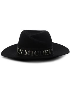 Maison Michel MMHE VIRGINE LOGO FEDORA HAT