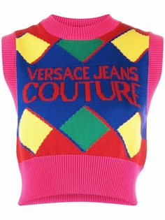 Versace Jeans Couture топ вязки интарсия с узором аргайл