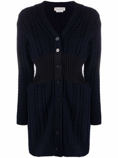 Alexander McQueen платье фактурной вязки