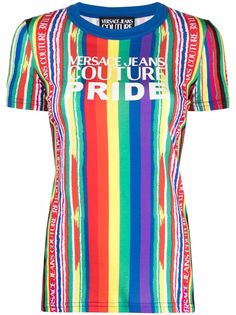 Versace Jeans Couture полосатая футболка Pride с короткими рукавами