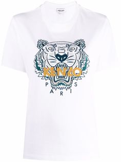 Kenzo футболка с вышивкой Tiger