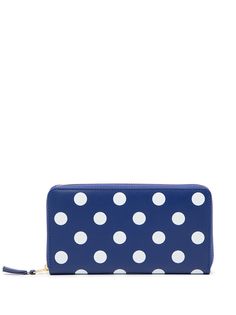 Comme Des Garçons Wallet кошелек с круговой молнией и узором в горох