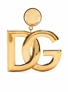 Dolce & Gabbana массивные серьги-клипсы с логотипом