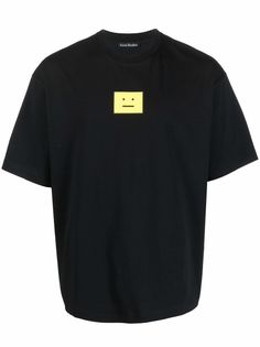 Acne Studios футболка с круглым вырезом и нашивкой Face