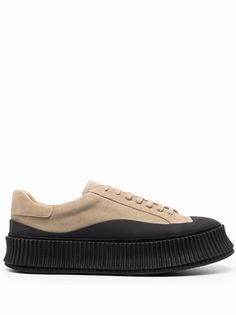 Jil Sander замшевые кеды на вулканизированной подошве