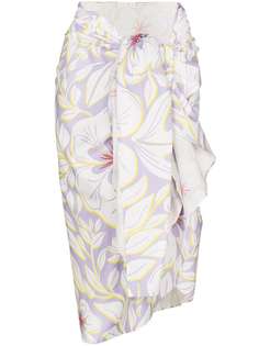 Racil Piscine floral-print sarong skirt