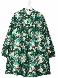 Kenzo Kids платье ампирного силуэта с принтом