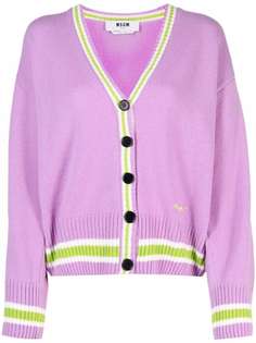 MSGM кардиган с отделкой в полоску