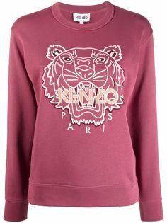 Kenzo толстовка с вышивкой Tiger