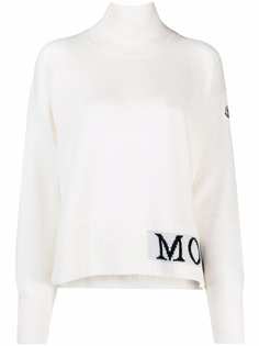 Moncler intarsia-knit logo long-sleeve jumper