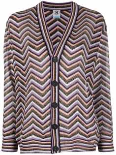 M Missoni кардиган с эффектом металлик и узором зигзаг