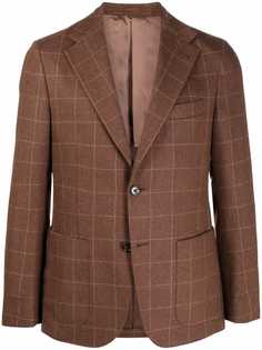 Eleventy однобортный пиджак в клетку Windowpane