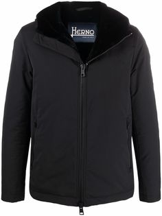 Herno faux-fur lined hooded jacket
