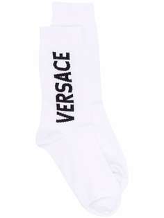 Versace logo-print socks